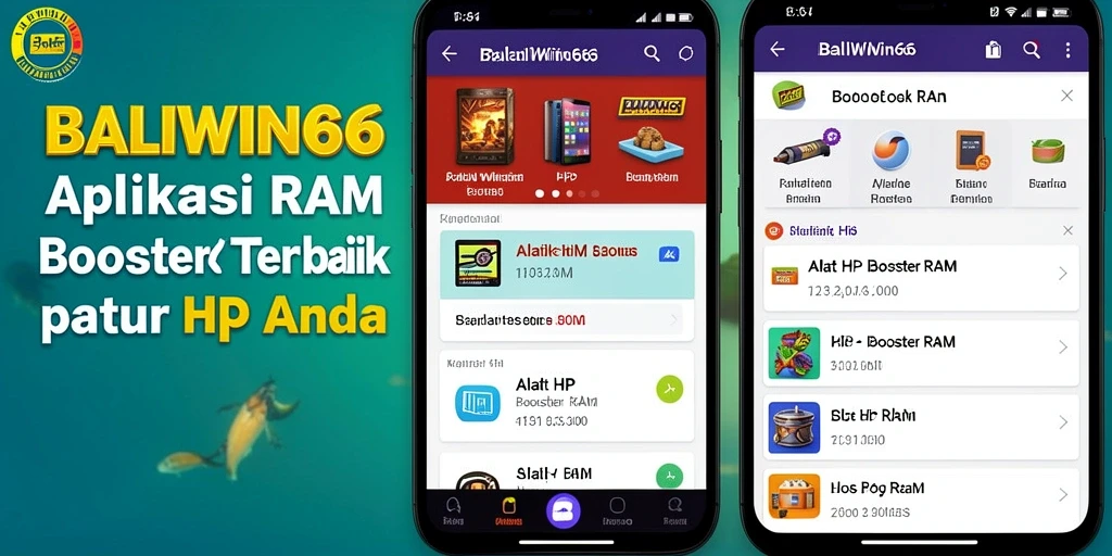 Antarmuka BALIWIN66 yang menampilkan fungsi pembersihan RAM.