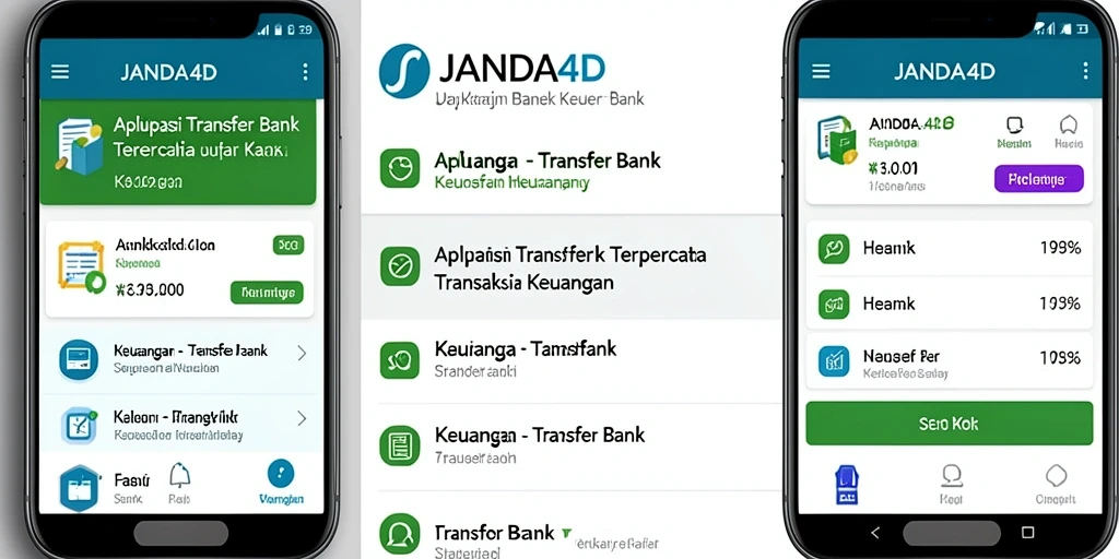 Antarmuka JANDA4D yang menarik dan fungsional untuk transfer bank.