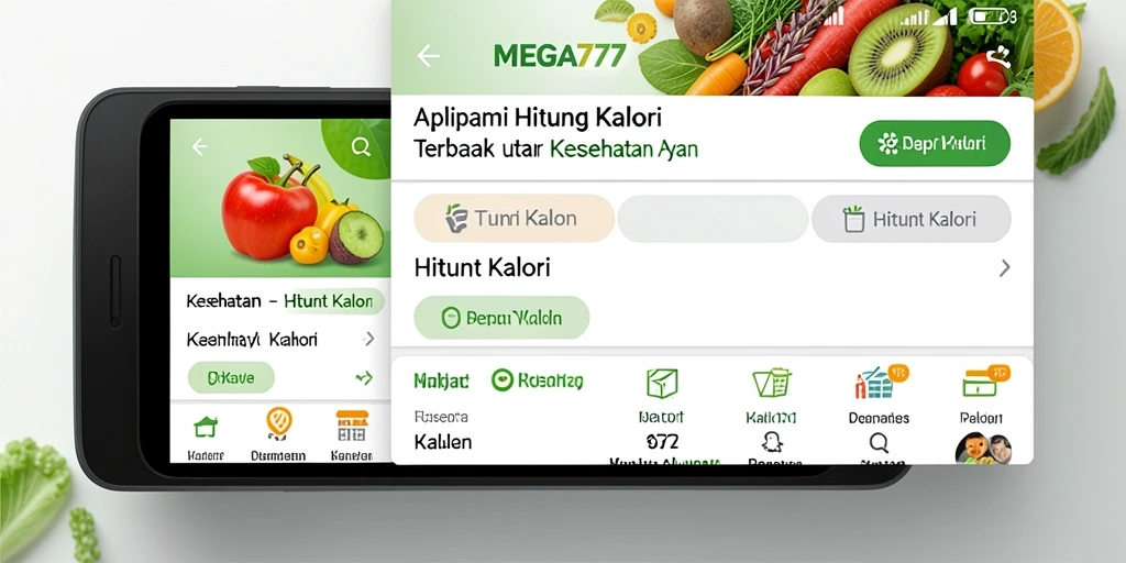 Antarmuka utama MEGA777 yang menampilkan fitur Hitung Kalori.