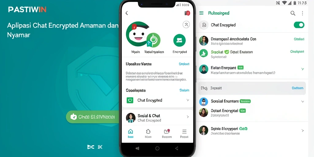 Antarmuka modern PASTIWIN untuk chatting aman dan nyaman.